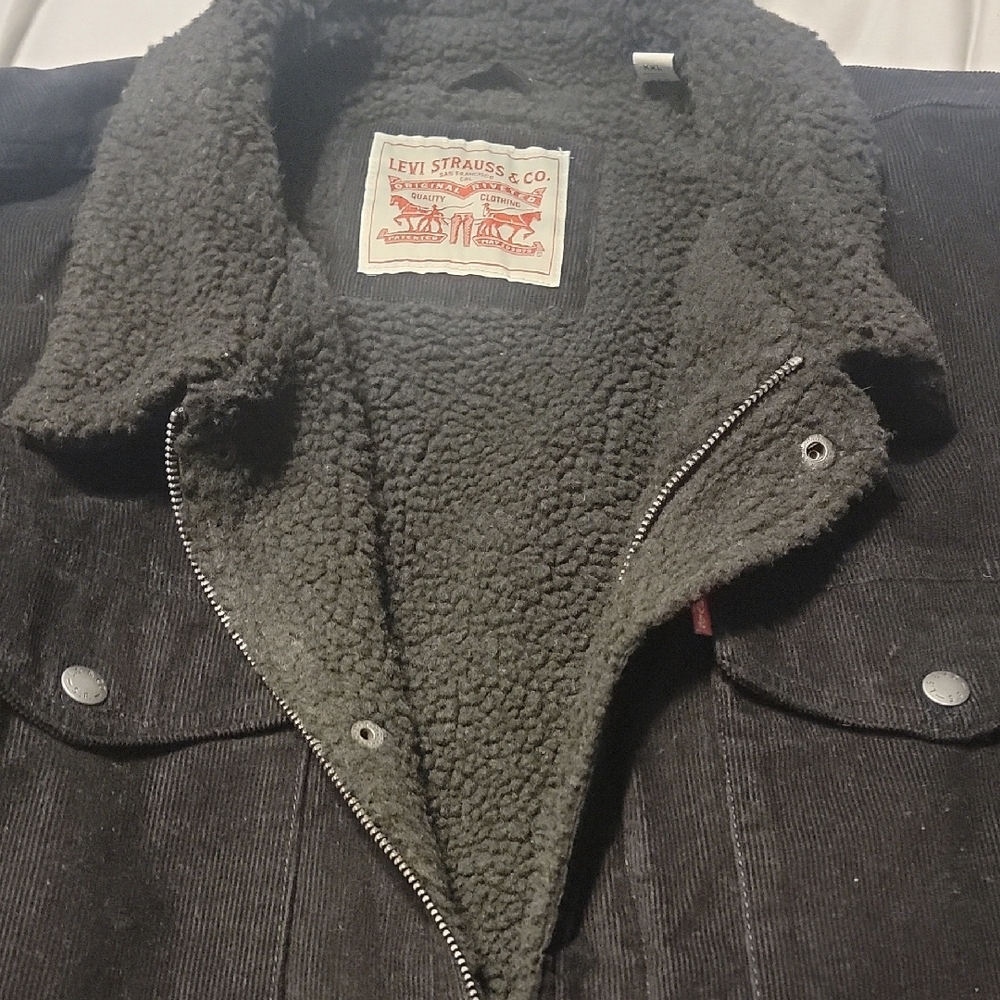 Levi's Black Corduroy Jacket with Sherpa Lining